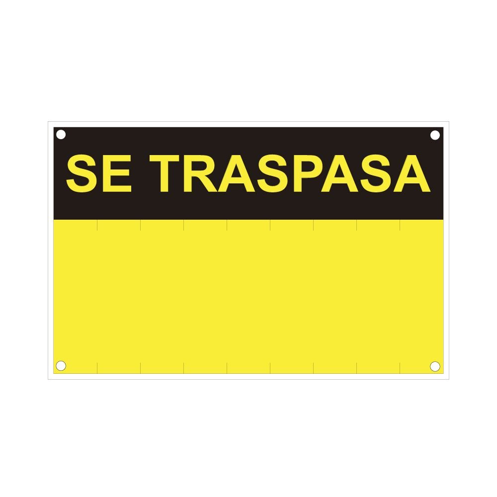 PLACA "SE TRASPASA" (PVC 0,4mm) 35x45cm NORMALUZ