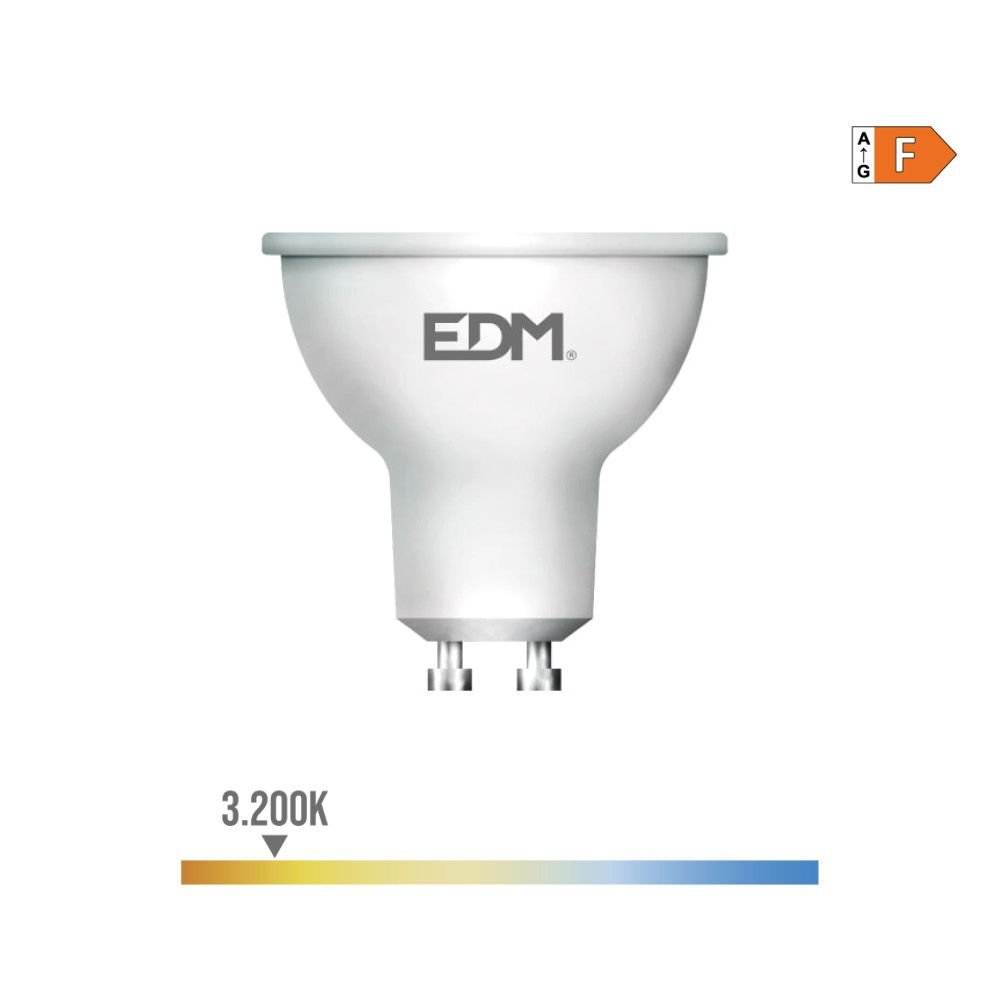 LÂMPADA DICRÓICA LED GU10 8 W 710 lm 3200 K LUZ QUENTE 120° Ø5 x 5,5 cm