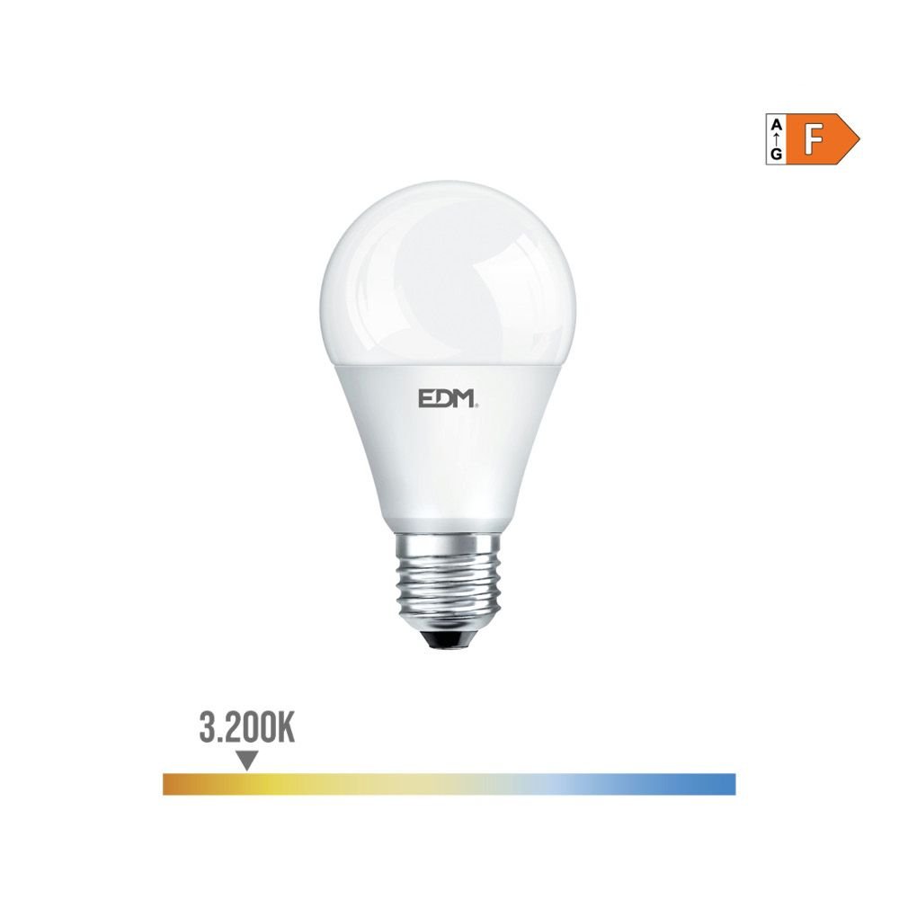 LÂMPADA "CREPUSCULAR" STANDARD LED E27 10W 810lm 3200K LUZ QUENTE Ø6x11cm EDM