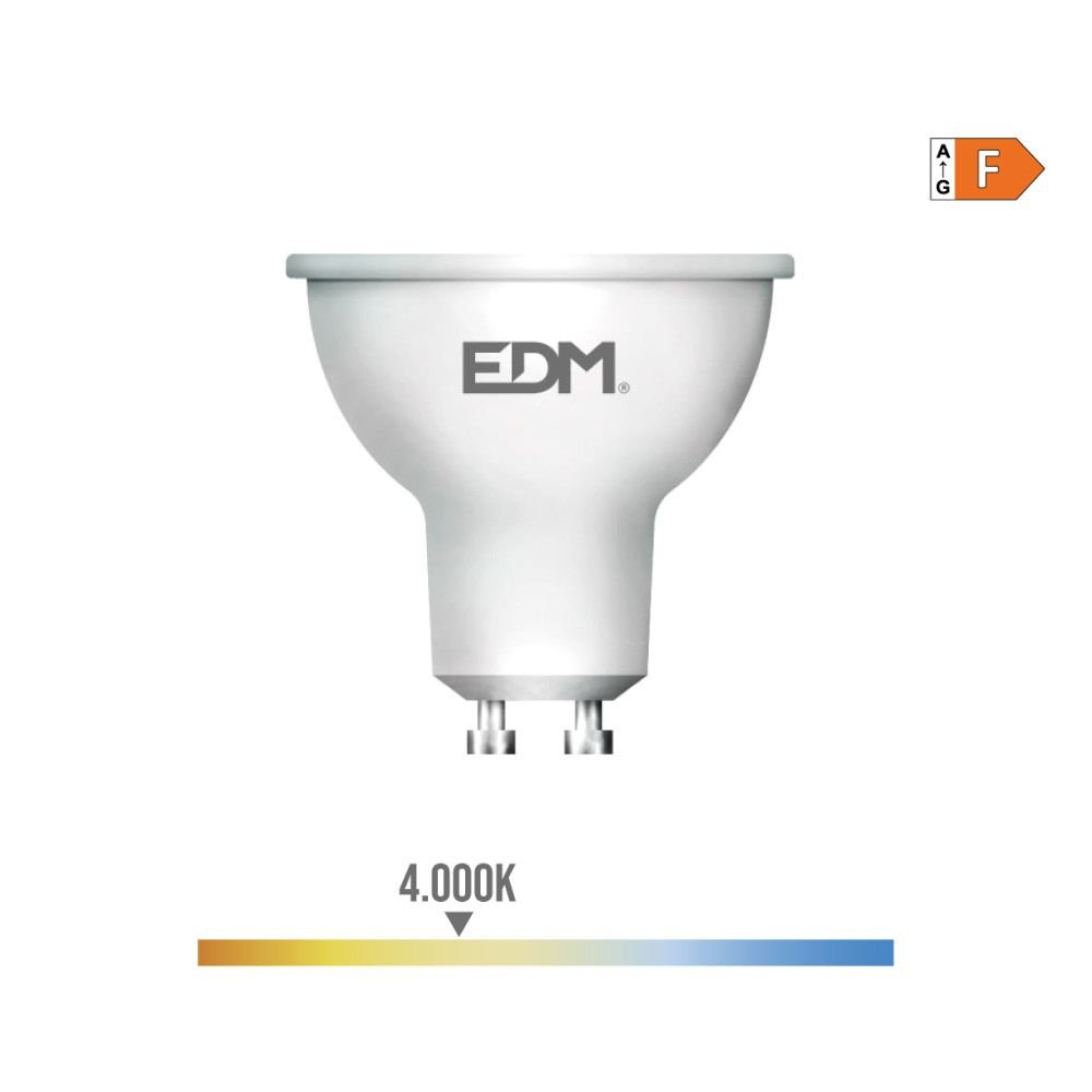 LÂMPADA DICROICA LED GU10 8W 710lm 4000K LUZ DO DIA 120° Ø5x5,5cm