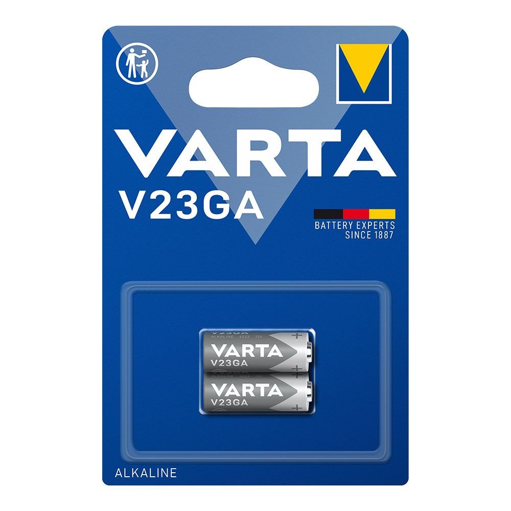 PILHA ALCALINA VARTA V23GA 12V (BLÍSTER 2 unid.) Ø10,3x28,5mm