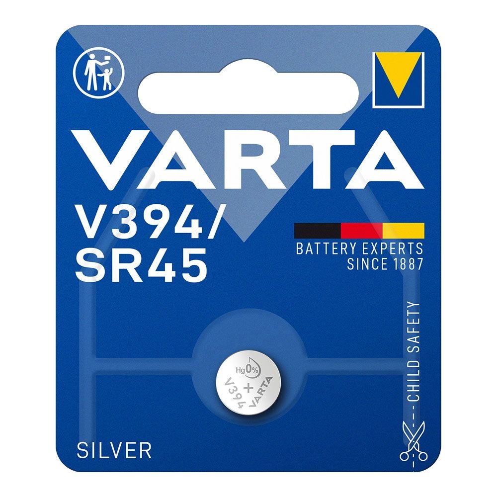 PILHA SILVER SR45 - V394 1,55 V Ø9,5 x 3,6 mm BLISTER