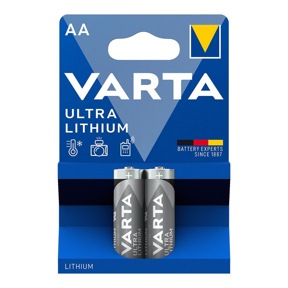 PILHA VARTA ULTRA LITHIUM AA - LR06 (BLíSTER 2 unid.) Ø14,5x50,5mm