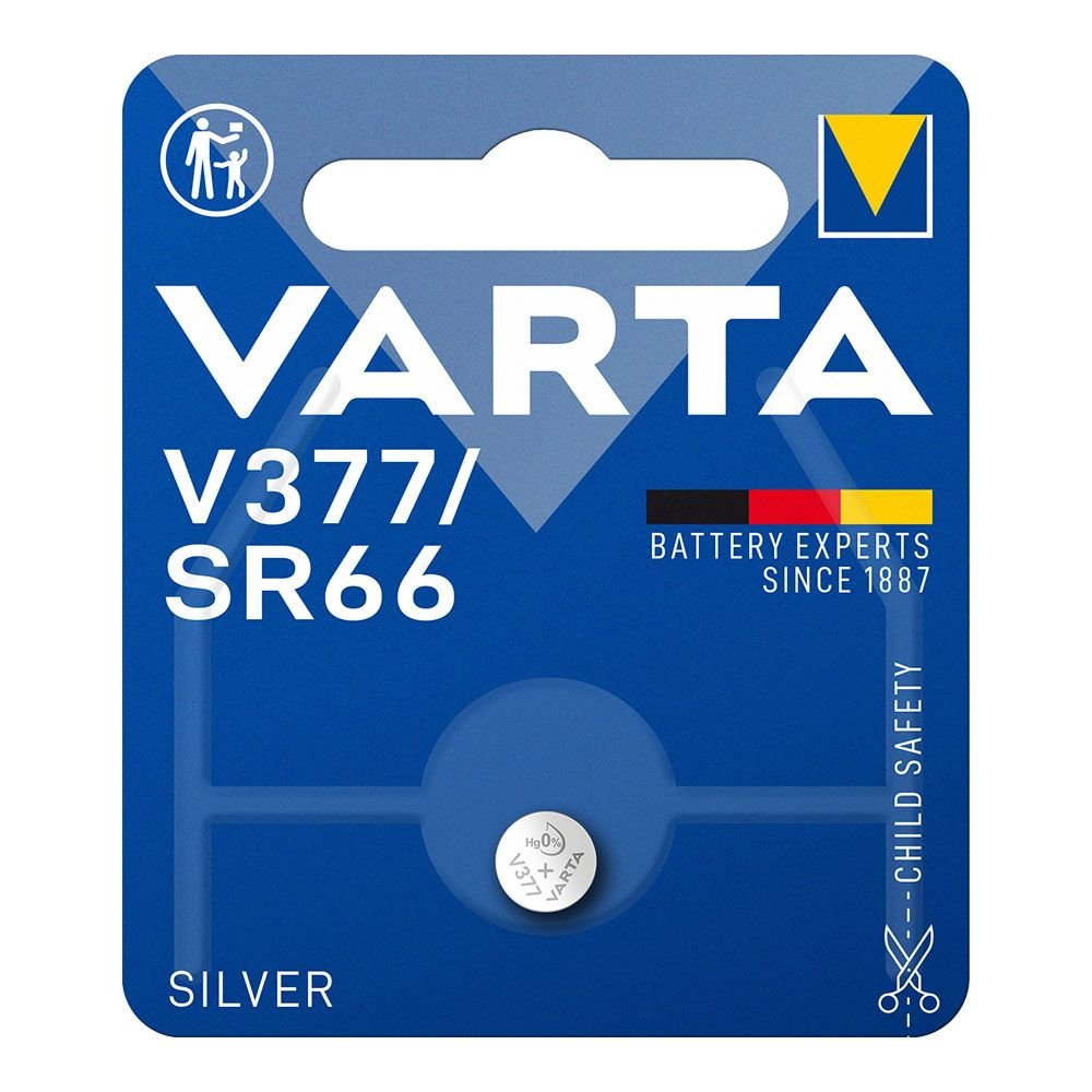 PILHA SILVER SR66 - V377 1,55 V Ø6,8 x 2,5 mm BLISTER