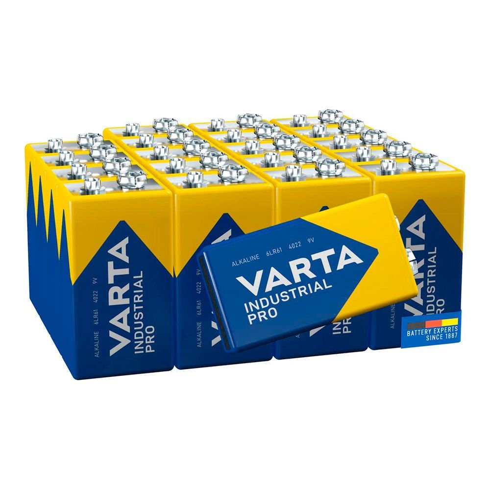 PACK DE 20 PILHAS 9V - 6LR61 VARTA INDUSTRIAL PRO 26,5X17,5X48,5mm