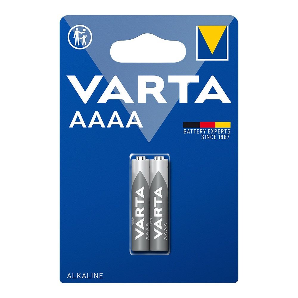 PILHAS VARTA AAAA - LR61 1,5V (BLÍSTER 2 unid.) Ø7,9x41,9mm