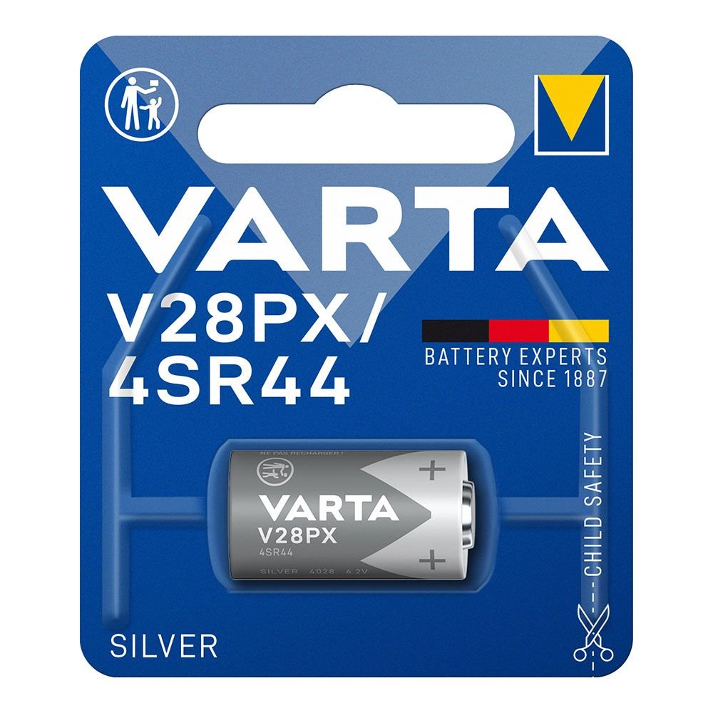 PILHA VARTA SILVER V28PX / 4SR44 6.2V (BLÍSTER 1 unid.) Ø13x25,2mm