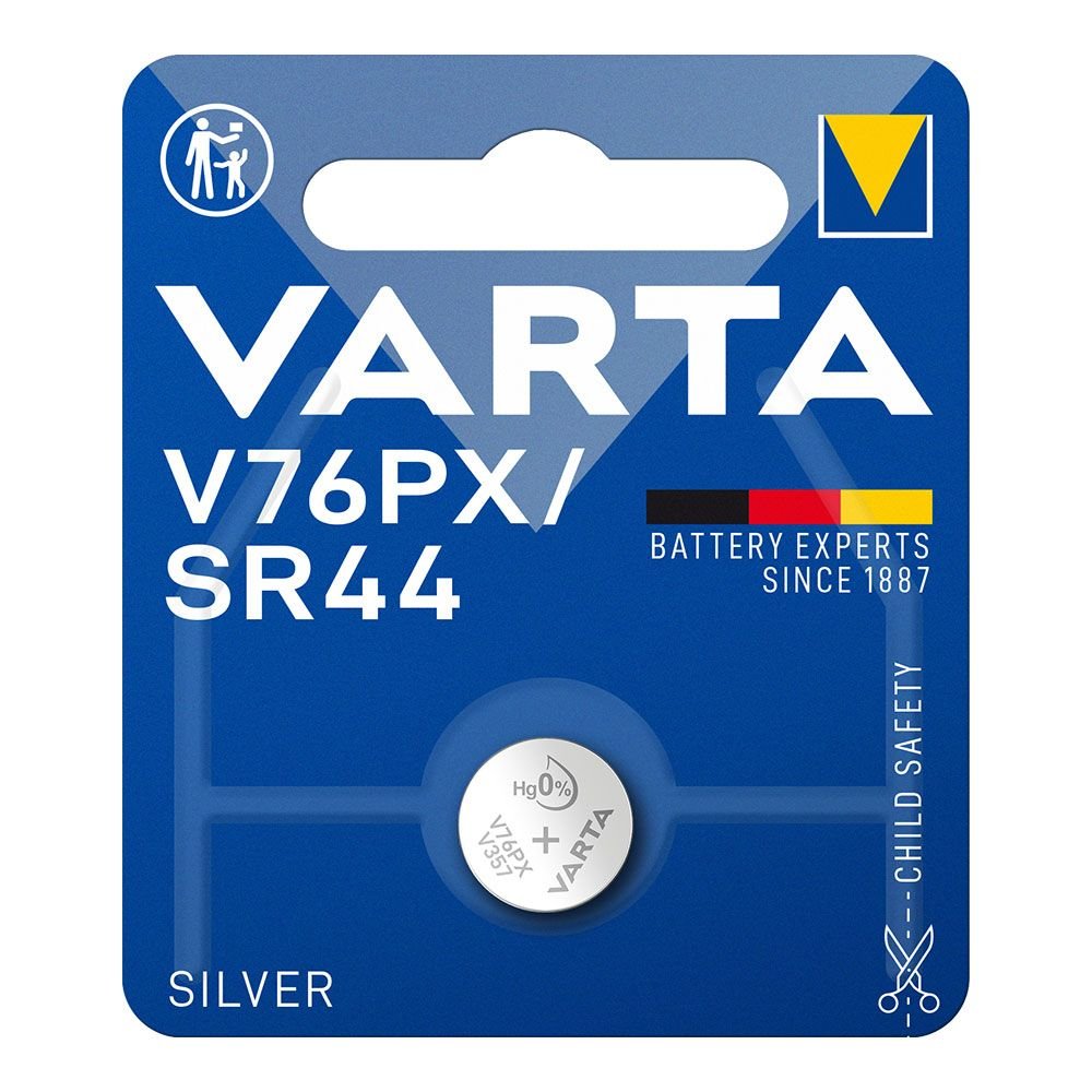 PILHA SILVER SR44 -V76PX 1,55 V Ø11,6 x 5,4 mm BLISTER