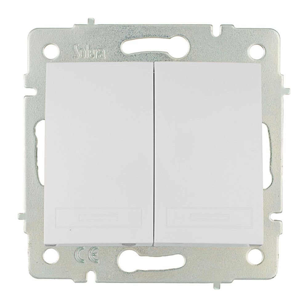 INTERRUPTOR/COMUTADOR DUPLO 10AX 250V SÉRIE EUROPA SOLERA ERP12QC