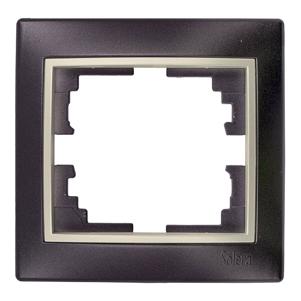 ESPELHO SIMPLES, ESPELHO PRETO E ARO PÉROLA 83x81x10mm SÉRIE EUROPA SOLERA ERP71NU