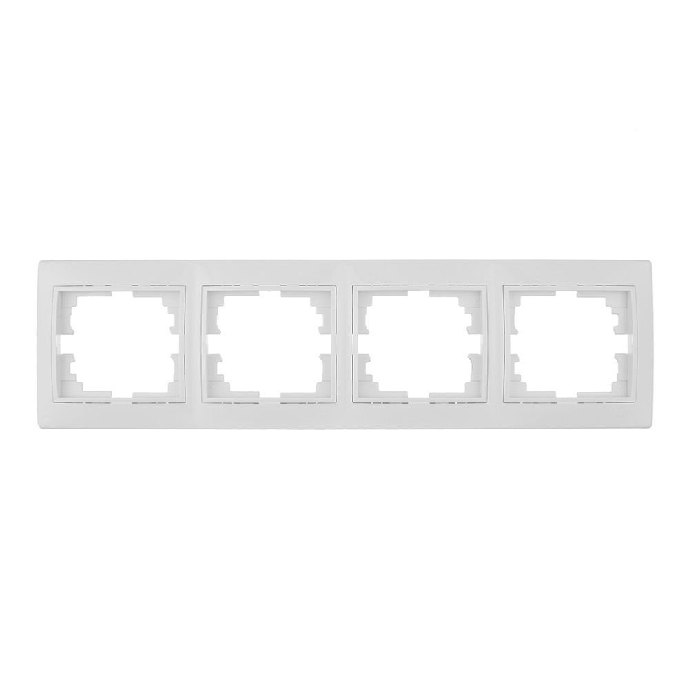 ESPELHO HORIZONTAL PARA 4 ELEMENTOS BRANCO 296x81x10mm SÉRIE EUROPA SOLERA ERP74U