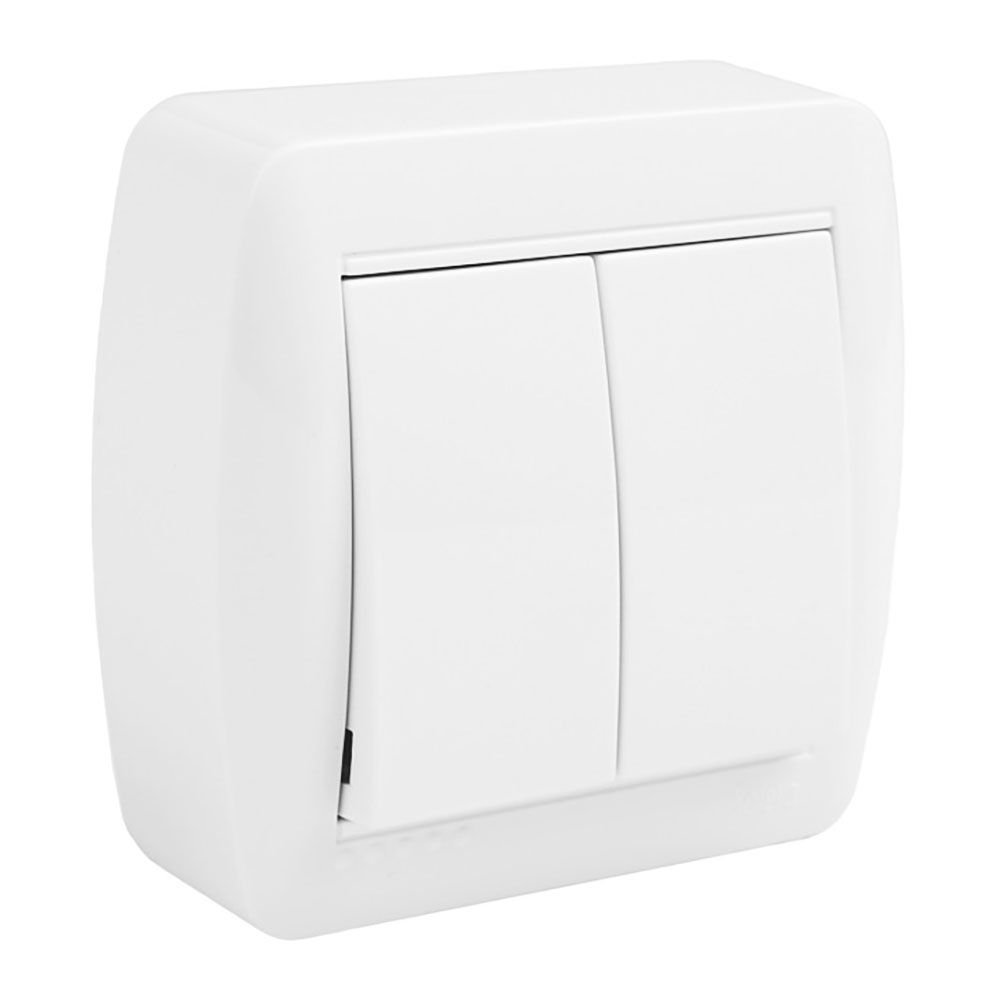COMUTADOR DUPLO 74x72x28mm SUPERFICIE MURAL SOLERA MUR12U
