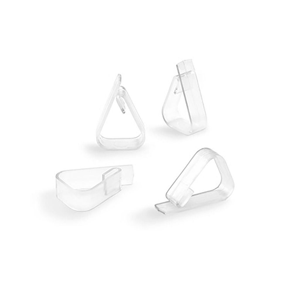 PRENDEDOR DE TOALHA DE MESA TRANSPARENTE, BLISTER 4 uds