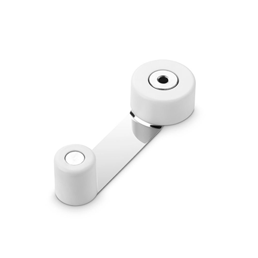 BATENTE RETENTOR GIRATORIO METALICO BRANCO (BLISTER) INOFIX