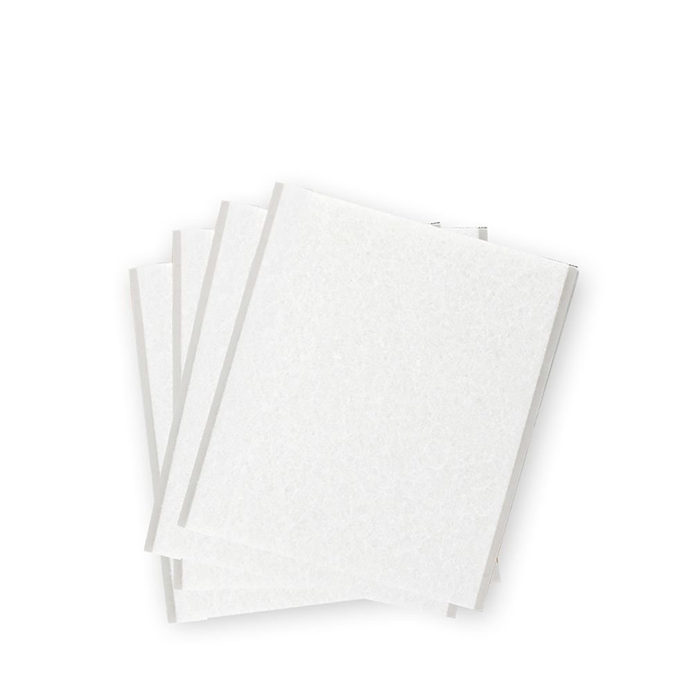 PACK 4 FELTROS ADESIVOS SINTETICOS BRANCO 100x85mm PLASFIX INOFIX