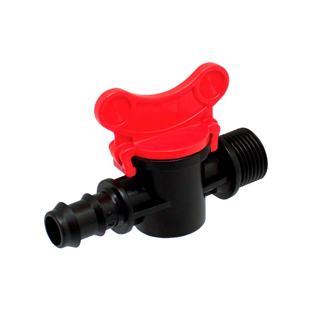VÁLVULAS DE TUBO COM Ø16 mm E ROSCA DE ½ pol, 2 uts