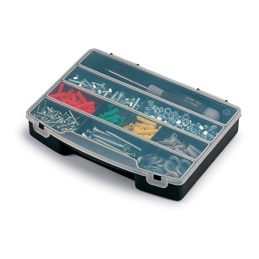 COMPARTIMENTO ORGANIZADOR COM TAMPA 10 DIVISÕES FIXAS 24,5 x 18 x 4 cm