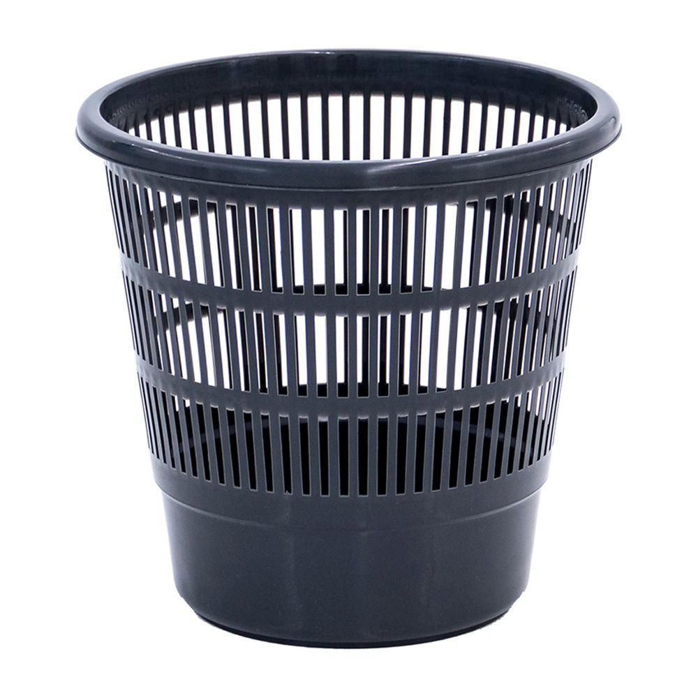 CAIXOTE DO LIXO 16L COM ABERTURAS COR PRETO