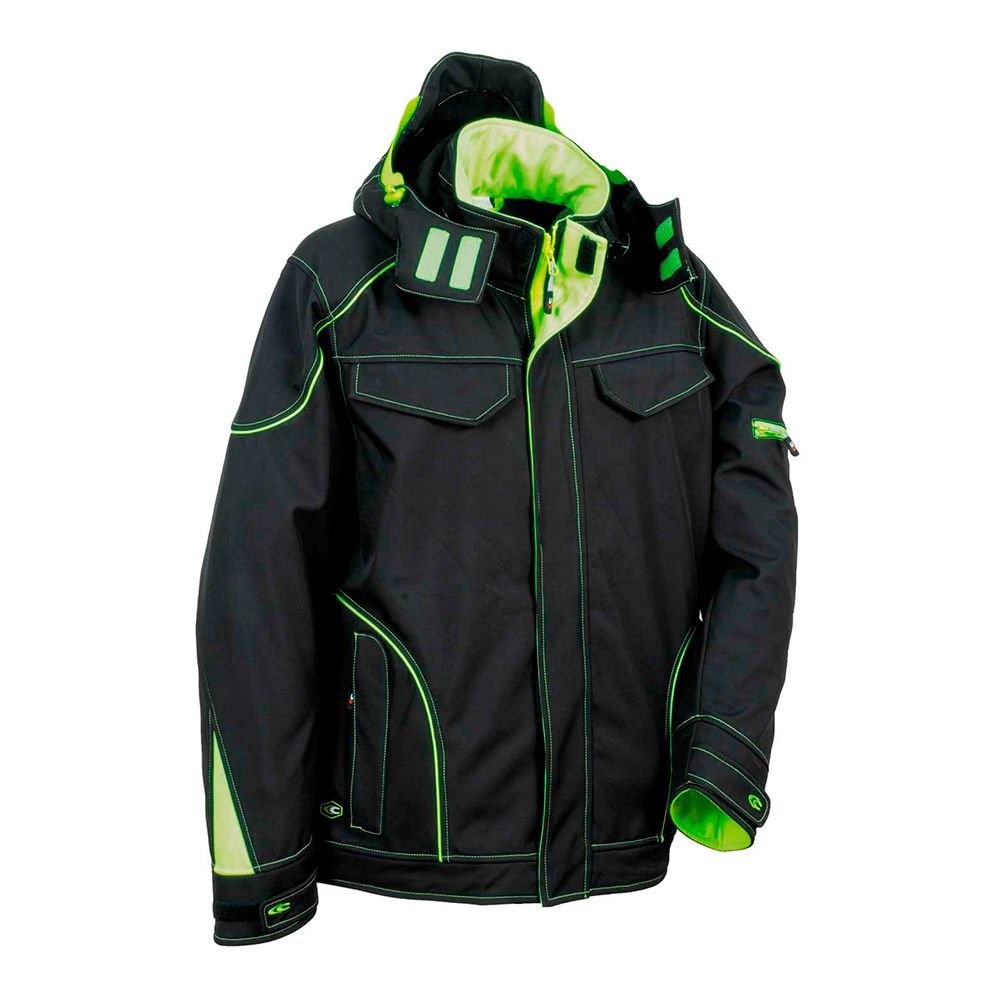 CASACO SOFTSHELL TECKA PRETO LIME TAMANHO 58