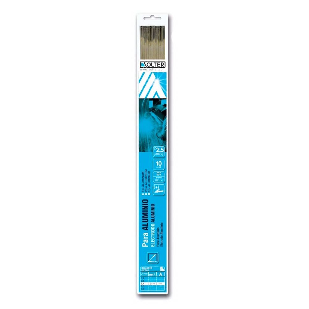 ELÉTRODO PARA ALUMÍNIO Ø2,5mm (BLÍSTER 10 unid.) SOLTER