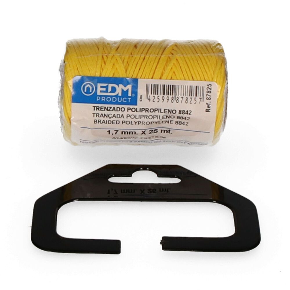 CORDA TRANÇADA POLIPROPILENO 8842 AMARELO, CALIBRE 1,7 mm x 25 m