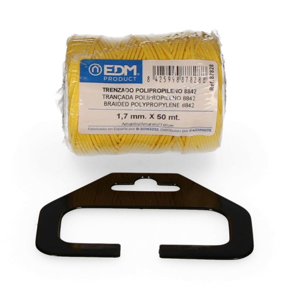 CORDA TRANÇADA POLIPROPILENO 8842 AMARELO, CALIBRE 1,7 mm x 50 m
