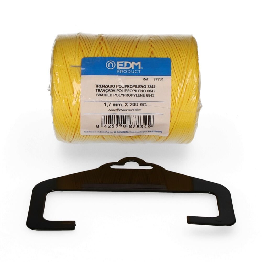 CORDA TRANÇADA POLIPROPILENO 8842 AMARELO, CALIBRE 1,7 mm x 200 m