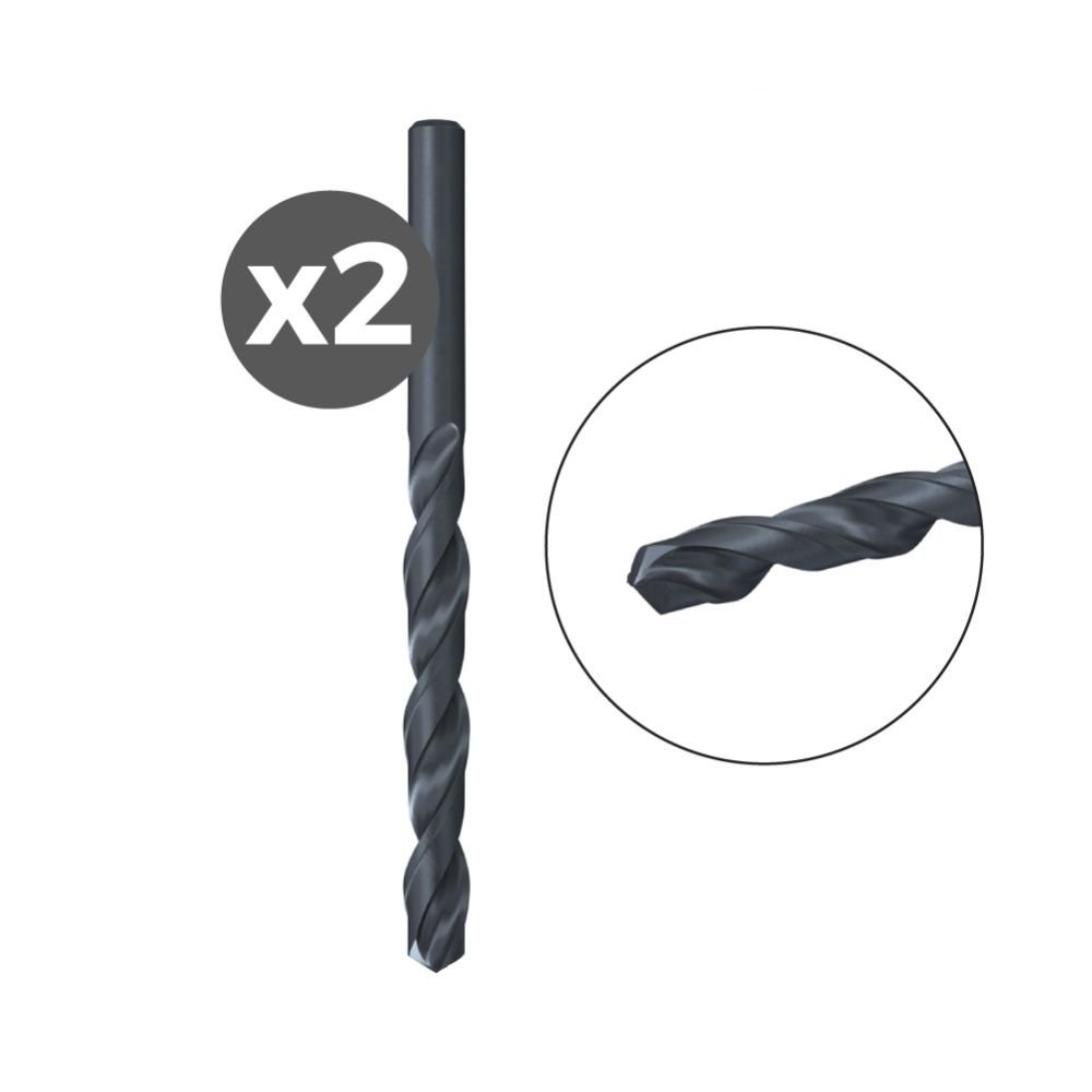 BROCA PARA METAL HSS-R DIN 338, 2 unid, Ø1,00 x 12/34 mm