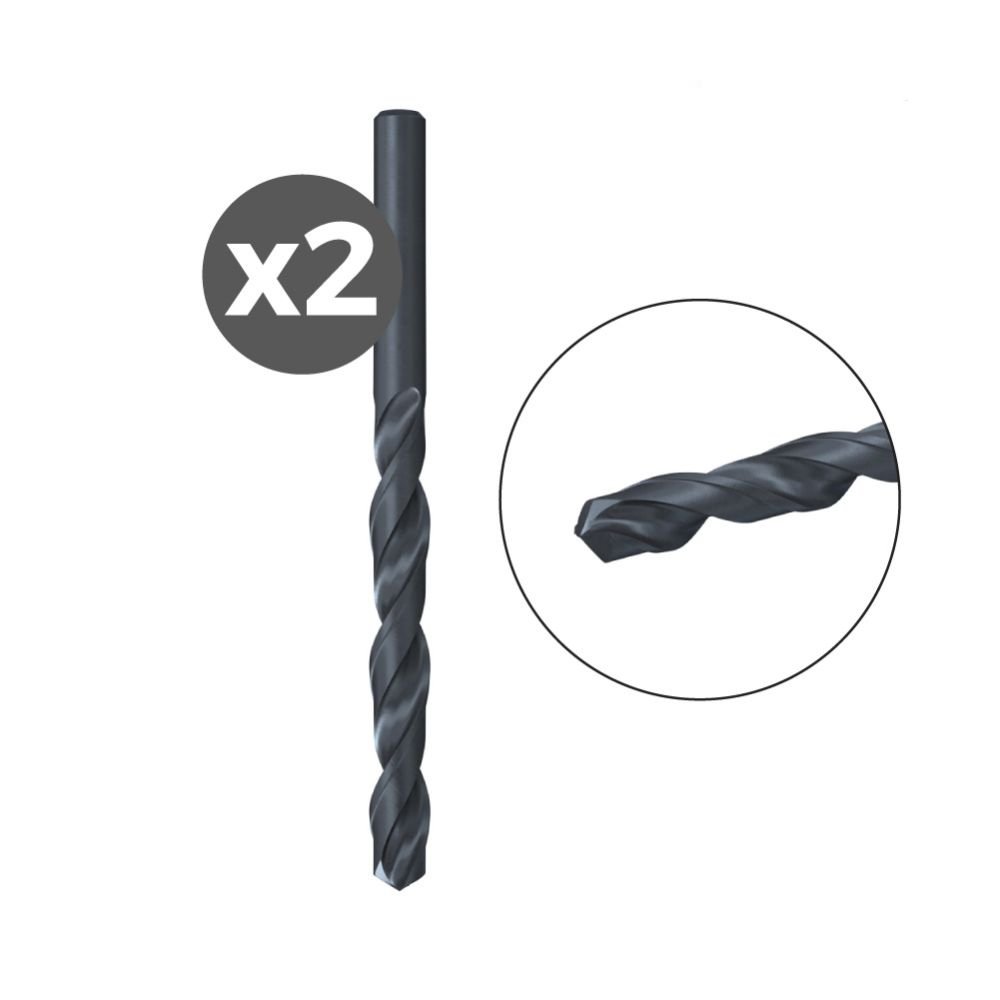 BROCA PARA METAL HSS-R DIN 338, 2 unid, Ø4,00 x 43/75 mm