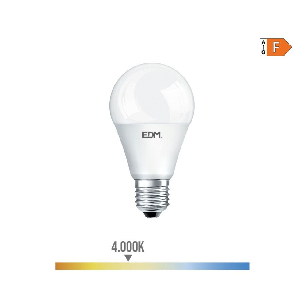 LÂMPADA STANDARD LED E27 15W 1521lm 4000K LUZ DO DIA Ø6x11cm EDM