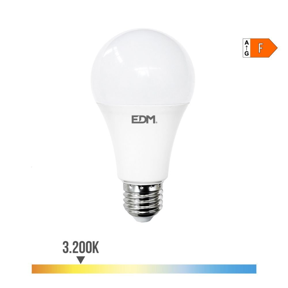 LÂMPADA STANDARD LED E27 24W 2600lm 3000K LUZ QUENTE Ø7x13,6cm EDM