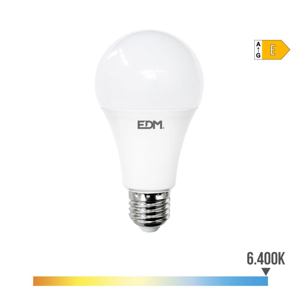LÂMPADA STANDARD LED E27 24W 2700lm 6400K LUZ FRIA Ø7x13,6cm EDM